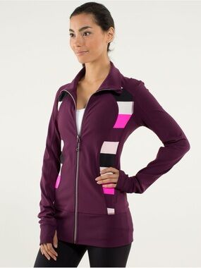 Lululemon Purple Asana Jacket Zip Up Athletic Sweater